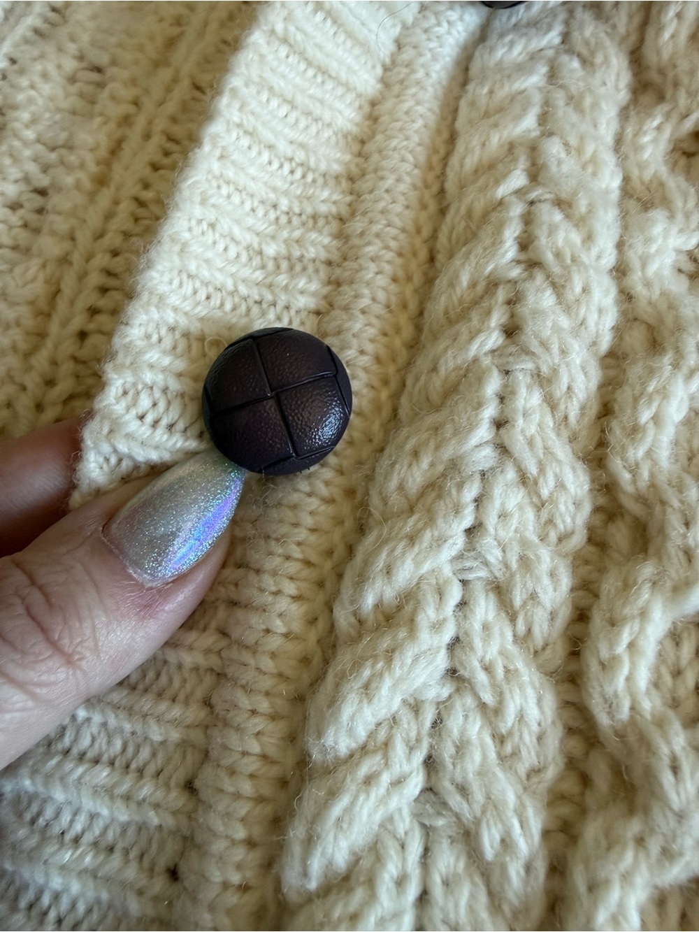 Merino wool fisherman Sweater - sz M - Picture 2 of 4